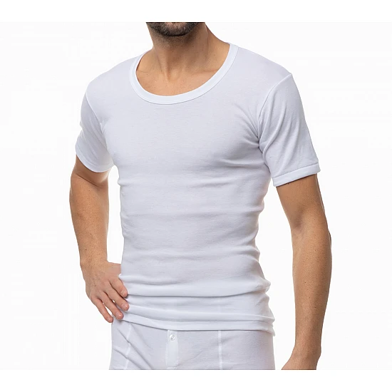 Ανδρική φανέλα κοντό μανίκι 2Pack Minerva 17002-05 Λευκό