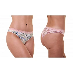 Γυναικείο εσώρουχο Slip Brazil Bamboo Eco Friendly 2 Τεμάχια Εμπριμέ APPLE 0222303-123 FIORES