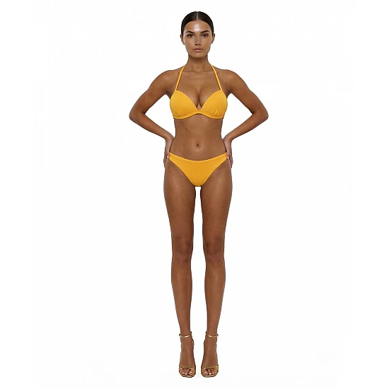 Γυναικείο μαγιό Μονόχρωμο Τριγωνάκι Bikini top push up Bluepoint 26066089-08 B Cup ΚΙΤΡΙΝΟ