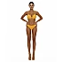 Γυναικείο μαγιό Μονόχρωμο Τριγωνάκι Bikini top push up Bluepoint 26066089-08 B Cup ΚΙΤΡΙΝΟ