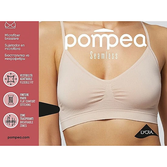 Γυναικείο Μπουστάκι Microfiber Χωρίς Ραφές Διαπνέον pompea 89631552 ΜΠΕΖ