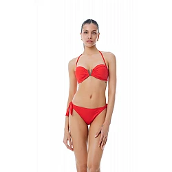 Γυναικείο Μαγιό Strapless Αποσπώμενη Ενίσχυση Μπανέλα SOLIDS BLUEPOINT 25066096-07 CUP B KOKKINO