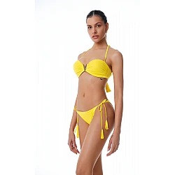 Γυναικείο Μαγιό Strapless Αποσπώμενη Ενίσχυση Μπανέλα SOLIDS BLUEPOINT 25066096-08 CUP B ΚΙΤΡΙΝΟ