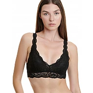 Σουτιέν Bralette Δαντέλα φαρδύ Κούμπωμα Αποσπώμενη Ενίσχυση Χωρίς Μπανέλα Walk W2240-2 ΜΑΥΡΟ  
