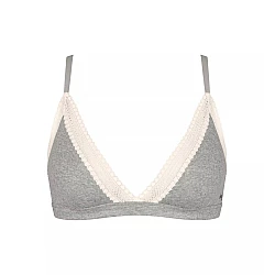 Σουτιέν Bralette Τρίγωνο Χωρίς Μπανέλα Βαμβακερό Soft Bra ECO Sloggi GO Ribbed Bralette 10213204-M033 ΓΚΡΙ