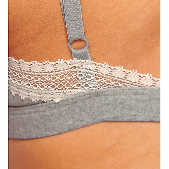 Σουτιέν Bralette Τρίγωνο Χωρίς Μπανέλα Βαμβακερό Soft Bra ECO Sloggi GO Ribbed Bralette 10213204-M033 ΓΚΡΙ