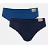 Ανδρικό εσώρουχο slip Βαμβακερό 2 PACK Εσωτερικό Λάστιχο SLOGGI GO NATURAL 10214623-M008 ΜΠΛΕ-ΜΠΛΕ