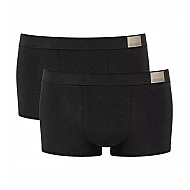 Ανδρικό Εσώρουχο Boxer HIPSTER Βαμβακερό 2 PACK Εσωτερικό Λάστιχο SLOGGI GO NATURAL 10214626-0004 ΜΑΥΡΟ
