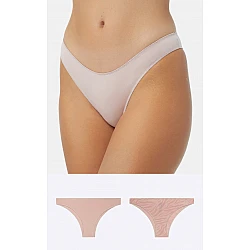 Γυναικείο SLIP Brazilian Modal Aόρατα Λάστιχα 2 Τεμάχια Fimelle MINERVA 81325-927 PINK ZEBRA