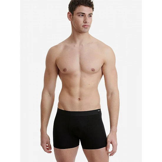 Ανδρικό εσώρουχο Boxer Bamboo Αόρατο Seamless HIPSTER Eco Friendly WALK W1771-02 ΜΑΥΡΟ