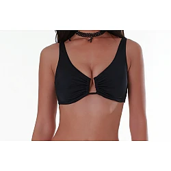 Γυναικείο Μαγιό Μονόχρωμο Σούρα Bikini Top SOLIDS Bluepoint 24066091-02 ΜΑΥΡΟ