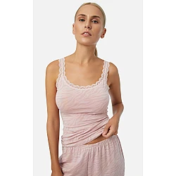 Γυναικείο Αμάνικο Φανελάκι Top Δαντέλα Fimelle Elegance TENCEL Modal Minerva 90-81841-220 PINK ZEBRA