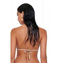 Γυναικείο Μαγιό Τρίγωνο Zebra Bikini Top OPTICAL ILLUSION BLUEPOINT 24066004-01 ΛΕΥΚΟ