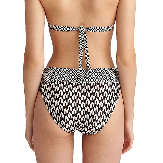 Γυναικείο ψηλόμεσο μαγιό Με Μπάσκα Φάσα Bikini Bottom SHELLS BLU4U 24365055-02 ΜΑΥΡΟ