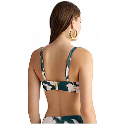 Γυναικείο Μαγιό Bikini Top Strapless Ντραπέ Μπανέλα HUNTER BLOSSOM BLU4U 24366291D-21 D Cup ΠΕΤΡΟΛ