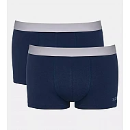 Ανδρικό Εσώρουχο Boxer Μποξεράκι Βαμβακερό 2 PACK Εξωτερικό Λάστιχο SLOGGI MEN GO ABC 2.0 H HIPSTER 2P 10217770 - 00RA ΜΠΛΕ