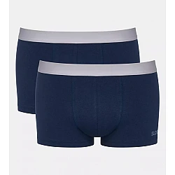Ανδρικό Εσώρουχο Boxer Μποξεράκι Βαμβακερό 2 PACK Εξωτερικό Λάστιχο SLOGGI MEN GO ABC 2.0 H HIPSTER 2P 10217770 - 00RA ΜΠΛΕ
