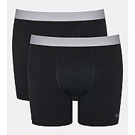 Ανδρικό Εσώρουχο Boxer Μποξεράκι Βαμβακερό 2 PACK Εξωτερικό Λάστιχο SLOGGI MEN GO ABC 2.0 H SHORT 2P 10217769 - 0004 ΜΑΥΡΟ