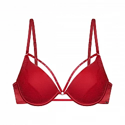 Σουτιέν Ενίσχυση Μπανέλα Βαθύ Ντεκολτέ 3/4 ADELINA PUSH UP PLUNGE CUP B Dorina FXPG0023LA165-RD0035 ΚΟΚΚΙΝΟ