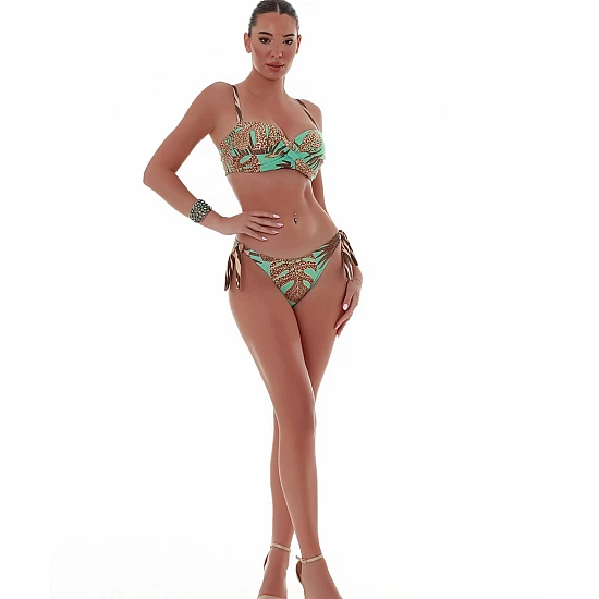 Γυναικείο μαγιό Bikini Top Strapless AFRICANA ΣΤΡΑΠΛΕΣ Bluepoint 25066057D-09 D Cup ΠΕΤΡΟΛ