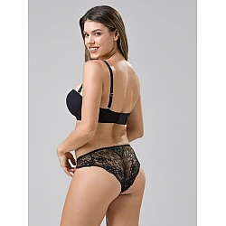 Γυναικείο Εσώρουχο Δαντέλα Slip LUNA Amelia 25142-02 ΜΑΥΡΟ