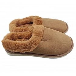 Γυναικεία Παντόφλα Χειμερινή Ραμμένη ADAM'S 903-25503 ΚΑΜΕΛ