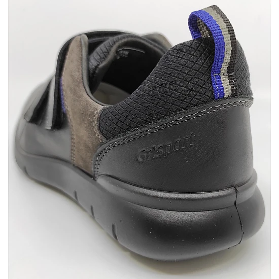 Ανδρικό Παπούτσι Δερμάτινο Αυτοκόλλητο velcro Πεζοπορίας Ορθοστασίας Ανατομικό Antistatic Memory Foam Grisport 43810T9 μαύρο