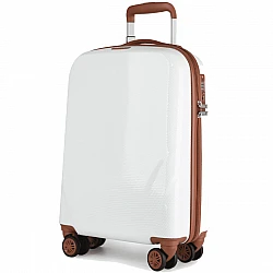 Βαλίτσα μεγάλη με ρόδες Newcom N1488 PC 78x30,5x 52 cm white