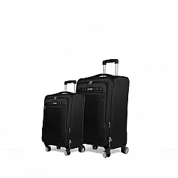 Βαλίτσα trolley Cardinal 3300 μικρή μεσαία 55x23x37 cm + 66x25x40 cm μαύρη