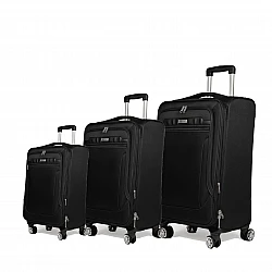 SUPER ΠΡΟΣΦΟΡΑ Βαλίτσες trolley 3300 (σετ 3 τεμαχίων) Cardinal 55x23x37 cm + 66x25x40 cm + 75x30x46 cm μαύρη