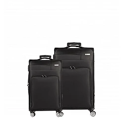 Βαλίτσα trolley Cardinal 3700 μικρή μεσαία 55x23x37 cm + 66x25x40 cm μαύρη