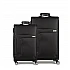 Βαλίτσα trolley Cardinal 3800 μεσαία μεγάλη 66x25x40 cm + 77x30x46 cm μαύρη