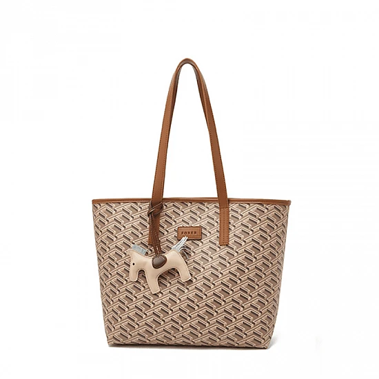 Γυναικεία Τσάντα PVC Shopper 'Ωμου Foxer 9140123F καφέ
