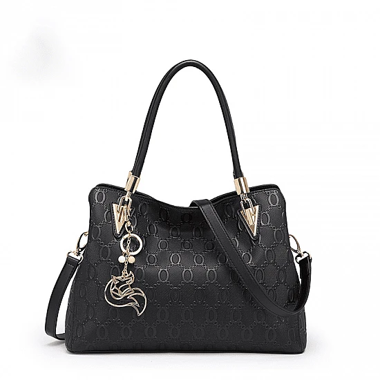 Δερμάτινη Γυναικεία Τσάντα Shopper 'Ωμου Foxer 962061F μαύρο