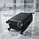 Βαλίτσα μεσαία N1312 20 κιλών Newcom 61x25x43 cm μαύρο