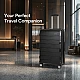 Βαλίτσα μεγάλη με ρόδες N1312 Newcom 71x29x50 cm μαύρο