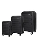 Σετ 3 βαλίτσες Newcom N1312 PC σετ 3 τεμαχίων 50x22x36 cm + 61x25x43 cm + 71x29x50 cm μαύρο