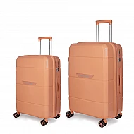 Βαλίτσα σκληρή Newcom N1595 (PP) μεσαία μεγάλη 66x25,5x43x5 cm + 75,5x29,5x45,5 cm Πράσινο