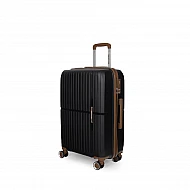 Βαλίτσα σκληρή Newcom N1596 (PP) καμπίνας 56x22x37 cm μαύρο