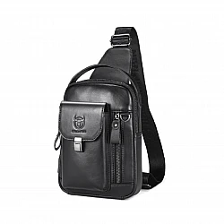 Δερμάτινο τσαντάκι body Bull Captain XB555 μαύρο