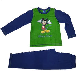 Παιδική αγορίστικη πυτζάμα Mickey Minerva 1000058 Μπλε-πράσινο