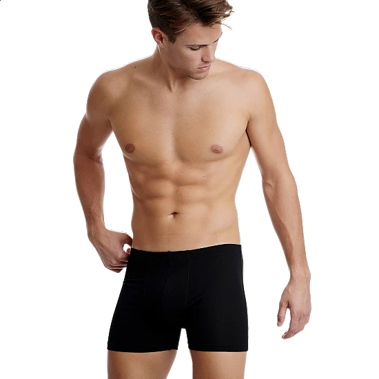 Ανδρικό βαμβακερό εσώρουχο Boxer 2Pack Walk W1760-0209 Μαύρο-Ανθρακί