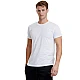 Ανδρική Φανέλα T-SHIRT  φαρδιά γραμμή Λαιμόκοψη Walk W1915-01 Λευκό 