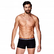 Ανδρικό Εσώρουχό Boxer Βαμβακερό Εξωτερικό Λάστιχο APPLE 0110951 BLACK-AUTUMN