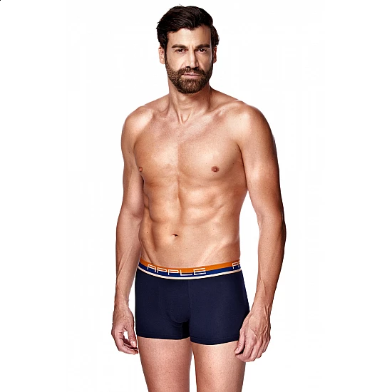 Ανδρικό Εσώρουχό Boxer Βαμβακερό Εξωτερικό Λάστιχο APPLE 0110951 NAVY-AUTUMN
