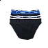 Ανδρικό εσώρουχο σλιπ 2Pack Dim 6493-156 Μαύρο/Μπλε