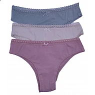 Γυναικείο Σλιπ brazilian 3Pack IDER 3073-1 Μπεζ-Σομόν-Βεραμάν