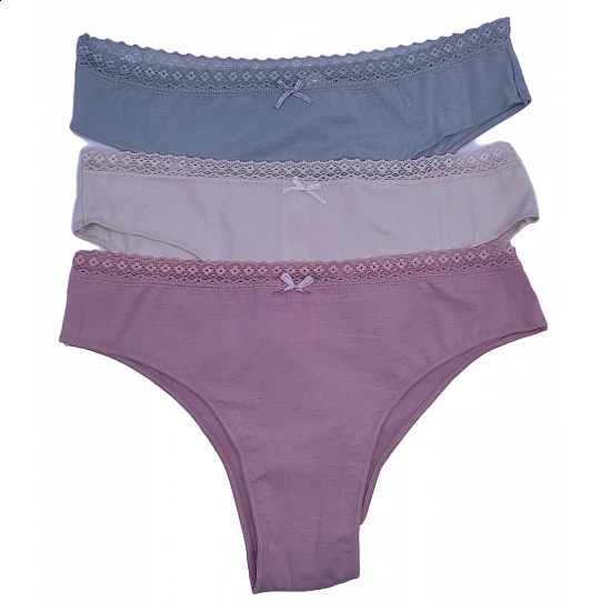 Γυναικείο Σλιπ brazilian 3Pack IDER 3073-1 Μπεζ-Σομόν-Βεραμάν