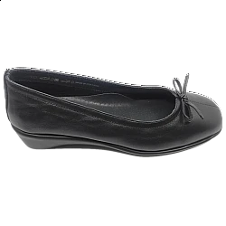 Γυναικεία γόβα δερμάτινη Αναπαυτική comfort soft Αερόσολα AEROBICS 6652-015 Μαύρο Μεταλλικό 