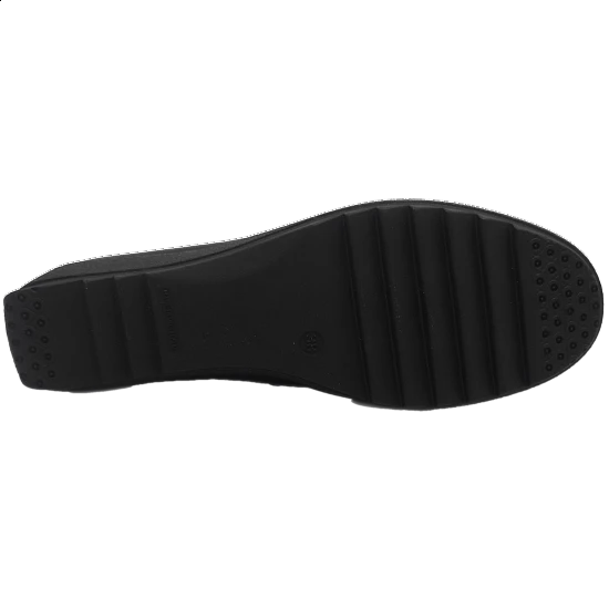Γυναικείο παπούτσι δερμάτινο αναπαυτικό comfort soft Χιαστά Λάστιχα AEROBICS 7719-003 Μαύρο